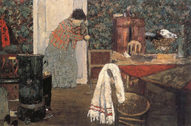 Edouard Vuillard Maid cleaning the room Germany oil painting art